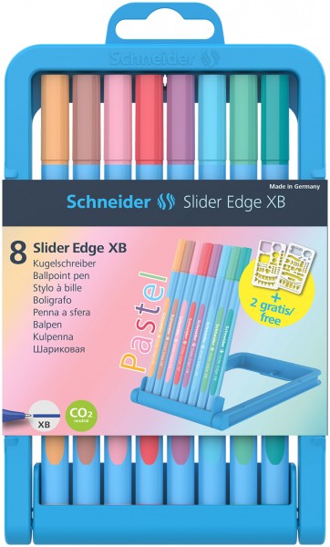 Schneider Schreibgeräte Kugelschreiber Slider EDGE XB 8er-Box Pastell