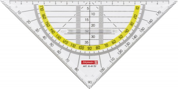 Baier & Schneider Geometrie-Dreieck 16cm mit Griff klar