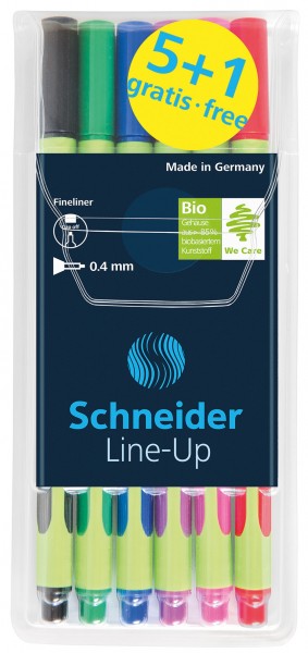Schneider Schreibgeräte Fineliner Line-Up 6er-Etui Aktion 5+1