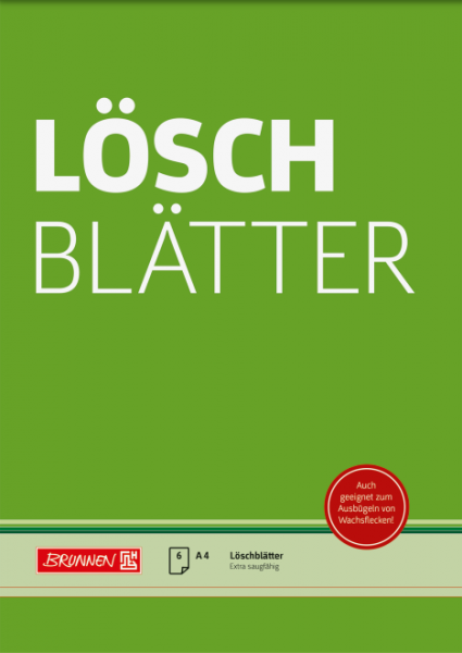 Baier & Schneider Löschblattblock, A4, blanko, weiß, 6Blatt