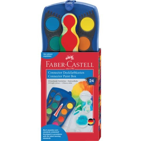 Faber-Castell Farbkasten Connector 24 Farben blau