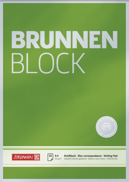 Baier & Schneider Briefblock A4 90g unliniert Premium 50Blatt
