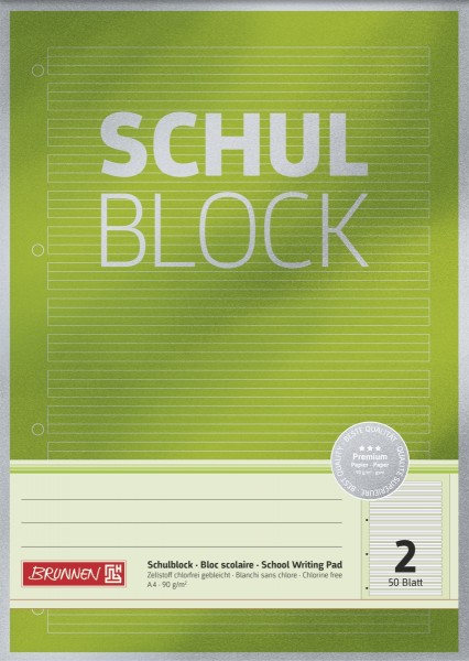 Baier & Schneider Schulblock A4 Lin.2 Premium