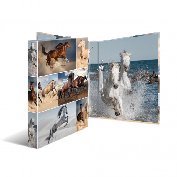 HERMA Ringbuch A4 2R 35mm Karton Animals - Pferde