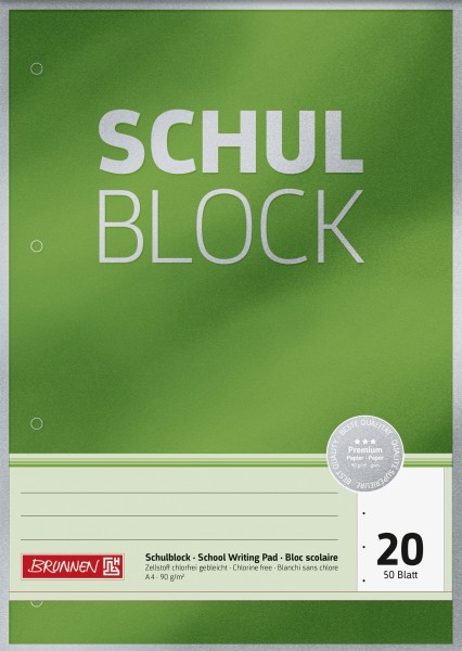 Baier & Schneider Schulblock A4 Lin.20 Premium
