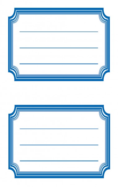 Avery Zweckform Etiketten Namensfeld Papier "Rahmen" blau