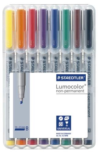STAEDTLER Folienstift Lumocolor B non-permanent 8St Box