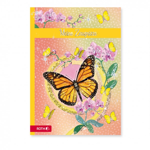 Zeugnismappe Design Effekt "Schmetterling" 10Hüllen