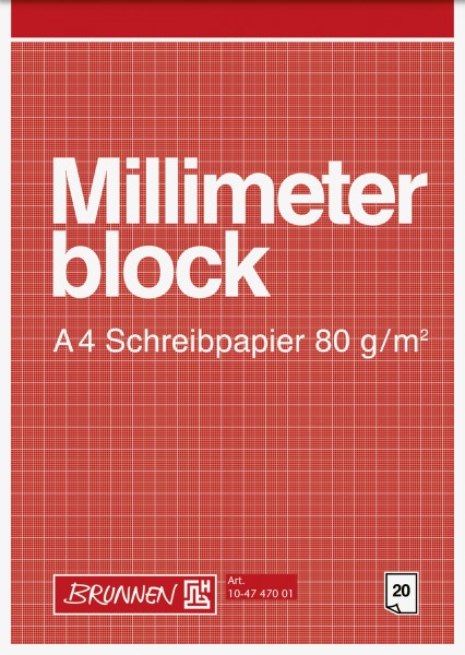 Baier & Schneider Millimeterblock A4 20Blatt