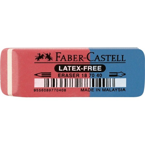 A.W. Faber-Castell Radierer Blei/Tinte Rot/Blau