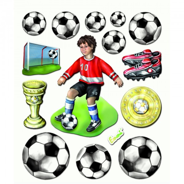 Roth 3D-Sticker XXL "Fußball" 30x30cm 