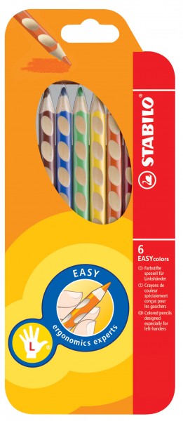 STABILO Farbstift EASYcolors Linkshänder 6er-Etui