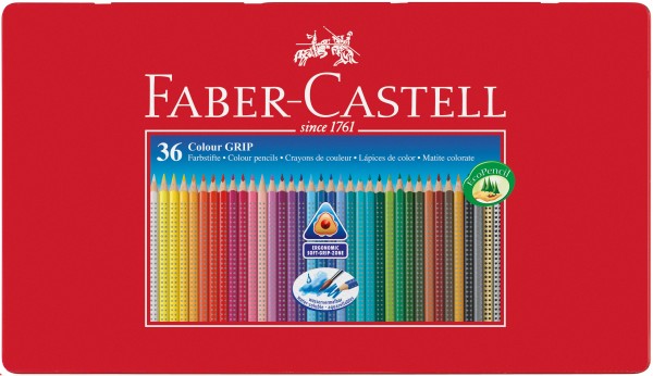 A.W. Faber-Castell Buntstift Colour GRIP 36er Metalletui