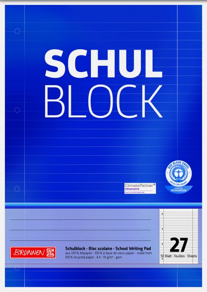 Baier & Schneider Schulblock A4 Lin.27 RCP