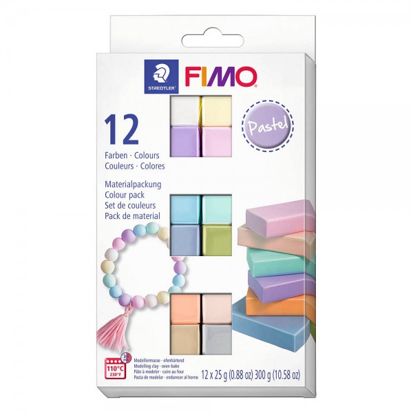 STAEDTLER Modelliermasse FimoSoft 12 Farben Pastell