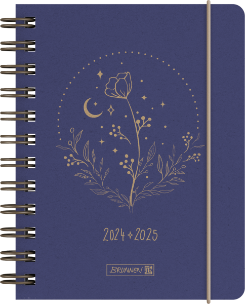 Baier & Schneider Schülerkalender 2024/25 A6 1Seite=1Tag Moon Flower