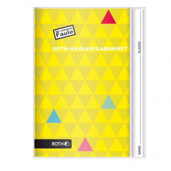 Roth Hausaufgabenheft Unicolor für clevere Faule "Triangle Yellow"