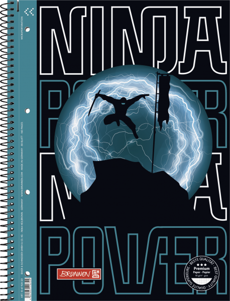 Baier & Schneider Collegeblock A4 Lin.28 Ninja Power