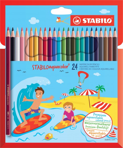 STABILO Farbstift aquacolor 24er Karton