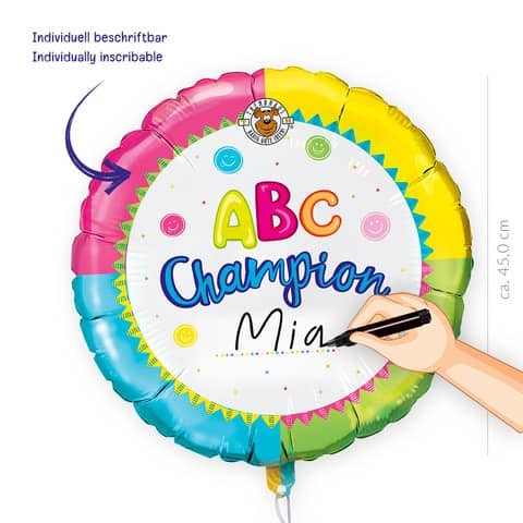 Trendhaus ABC Champions Folienballon sortiert