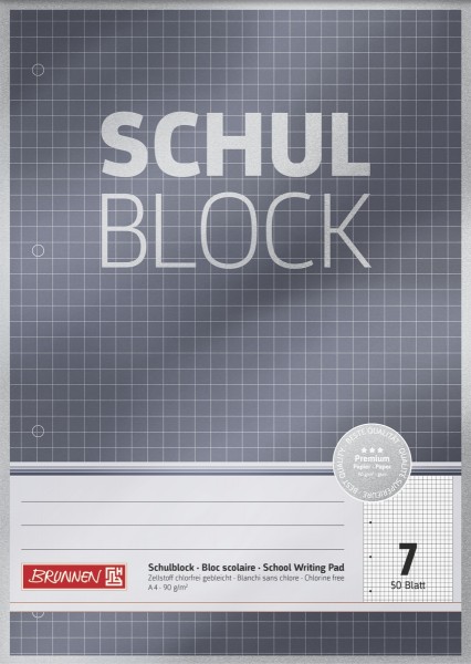 Baier & Schneider Schulblock A4 Lin.7 Premium