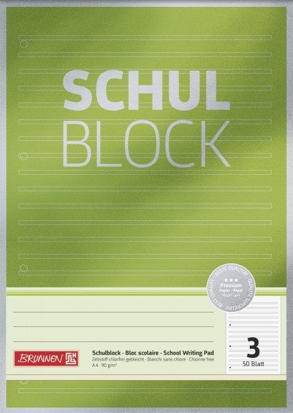 Baier & Schneider Schulblock A4 Lin.3 Premium