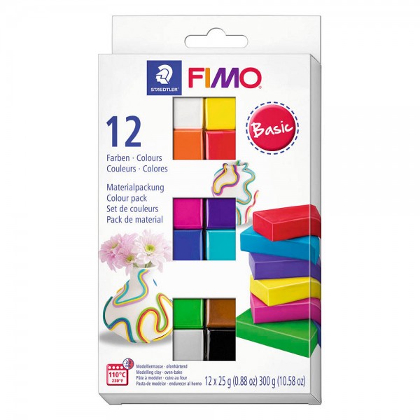 STAEDTLER Modelliermasse FimoSoft 12 Farben